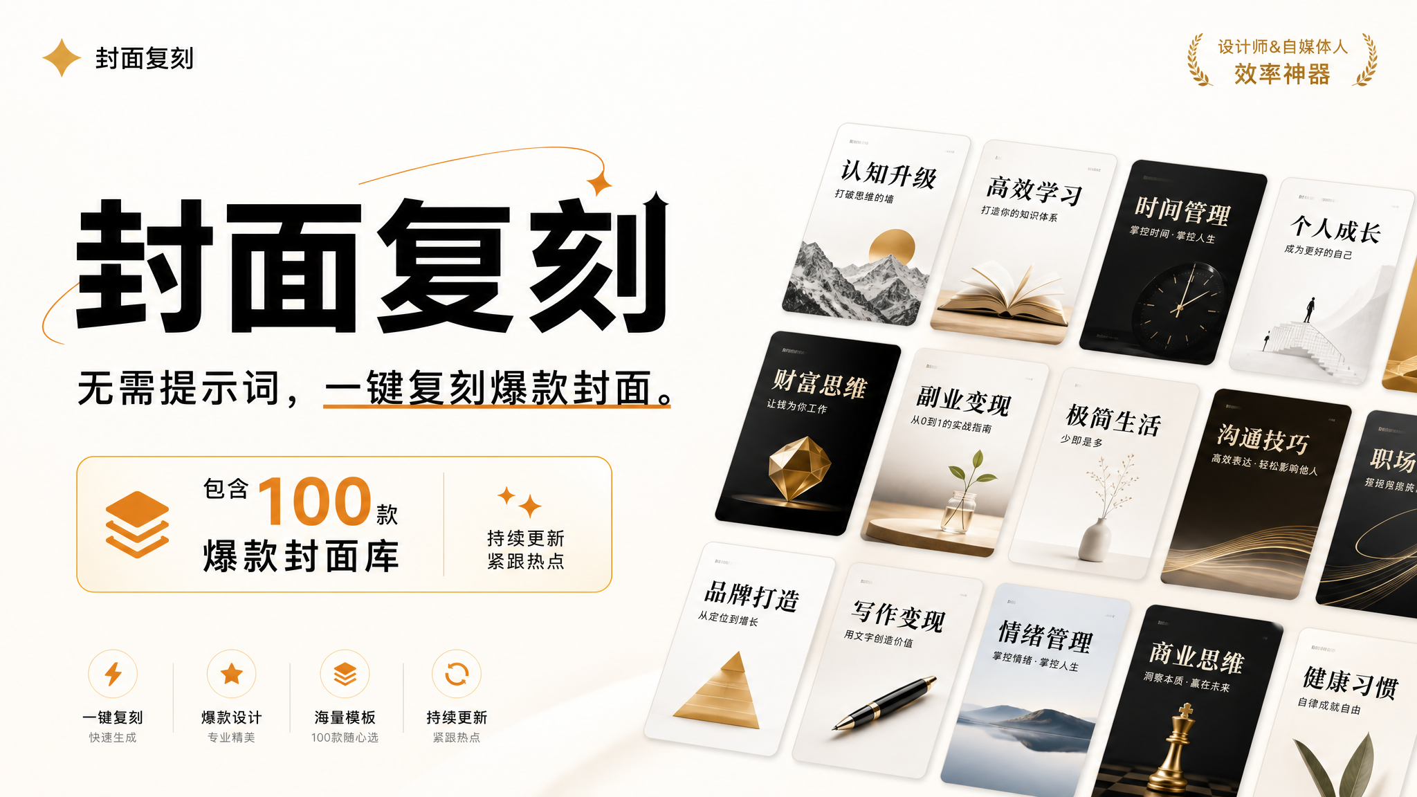 HotBee 小红书封面生成器示例